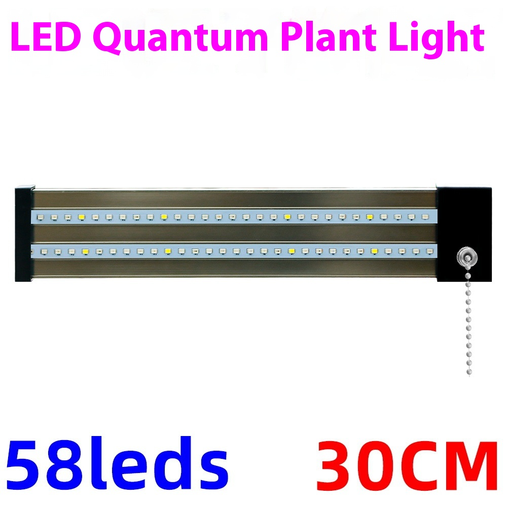 LED växtlampa med fullspektrum-belysning och dragknapp för optimal växttillväxt