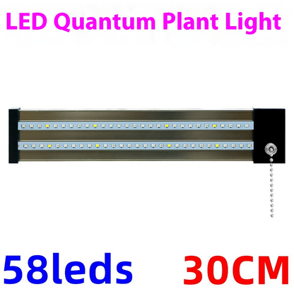 LED växtlampa med fullspektrum-belysning och dragknapp för optimal växttillväxt