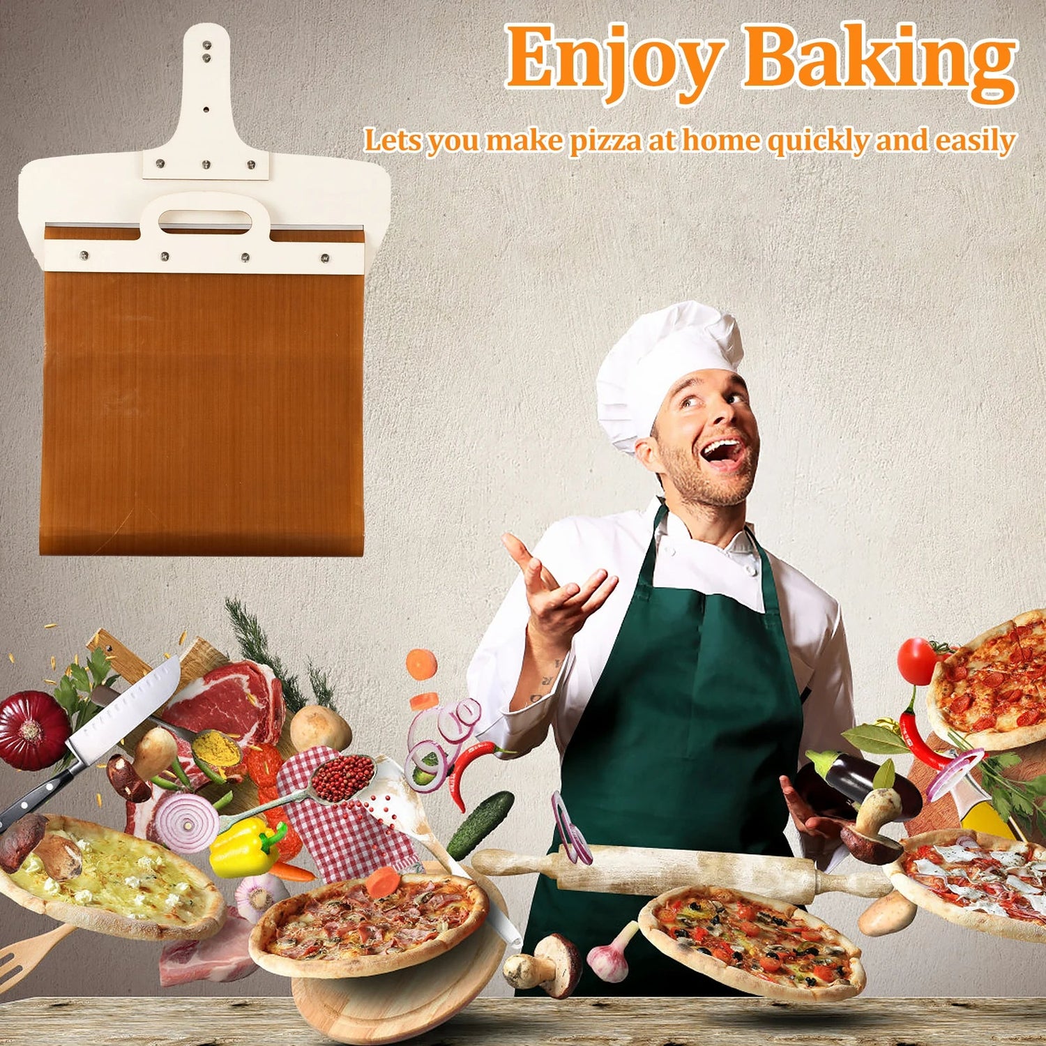 Glidande Pizzaspade – Enkelt Överför och Servera Din Pizza