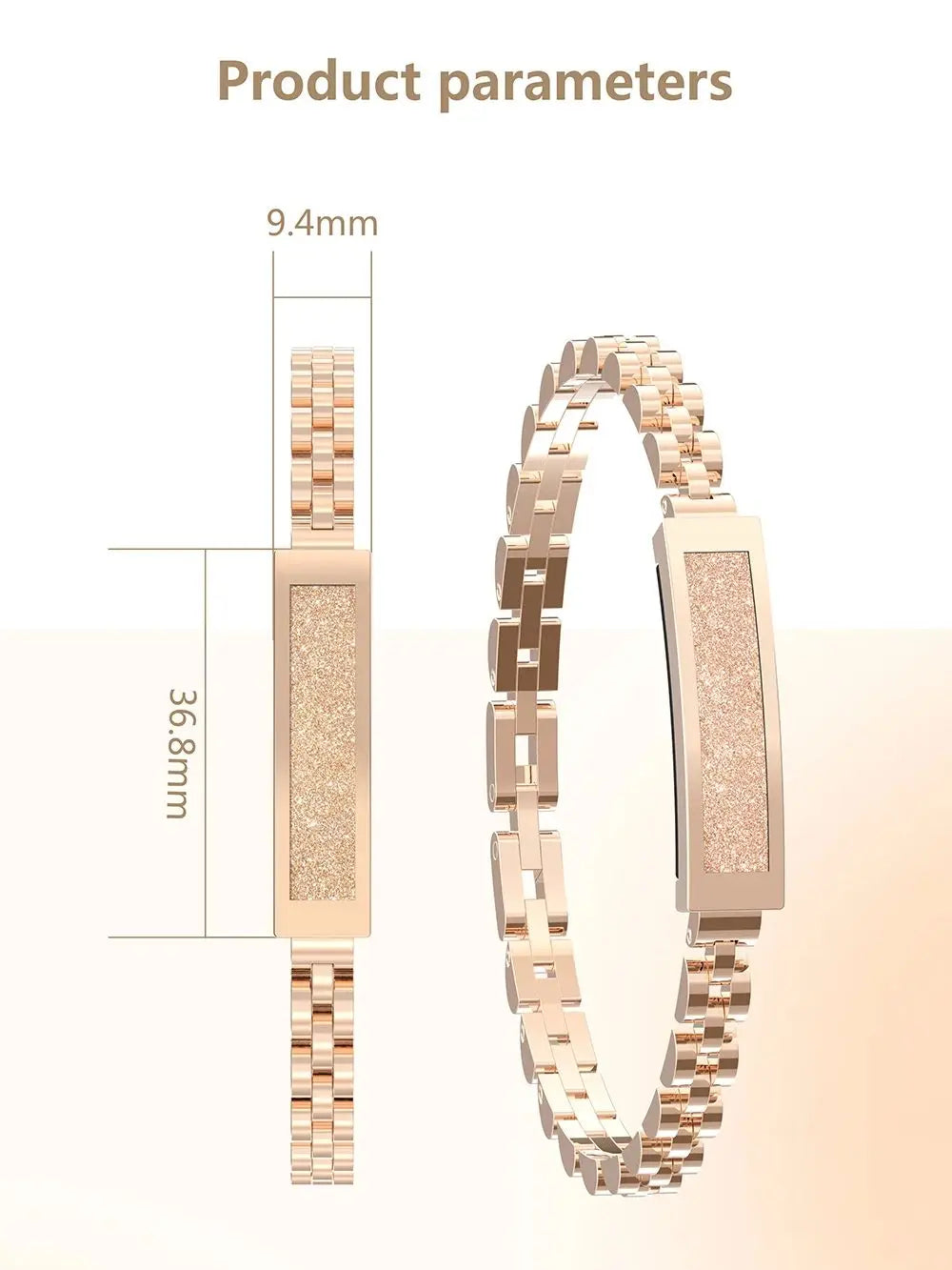 Smart kedjearmband för kvinnor – Bluetooth fitness tracker med hjärtfrekvens, blodsyre, sömnmonitor, flera sportlägen och app-synkronisering