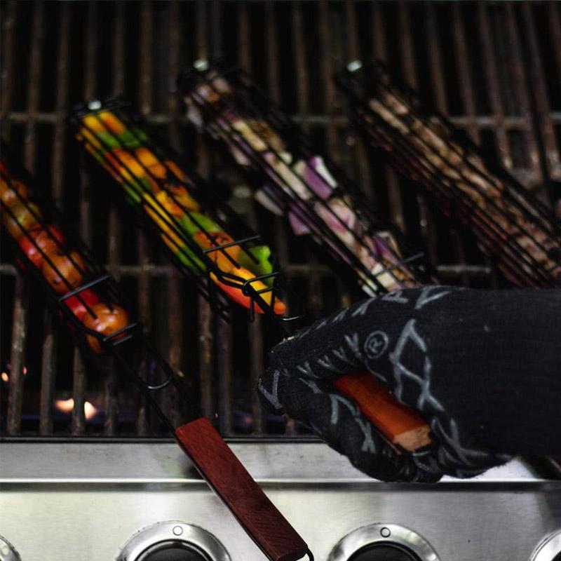 Carvallo | Grillkorg - Återanvändbara Kabob-grillkorgar