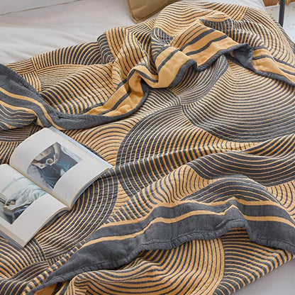 Muslin Vändbar Bomulls Pläd