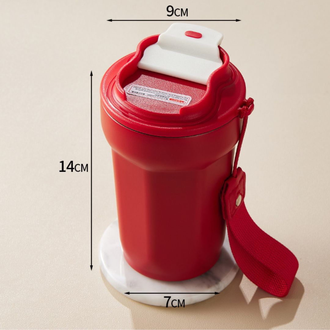 Rostfritt stål kaffekopp med LED temperaturvisning 450 ML