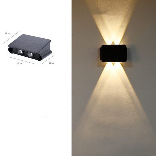 Modern LED utomhusvägglampa med Up & Down ljus – Vattentät vägglampa för husfasad och entréområde