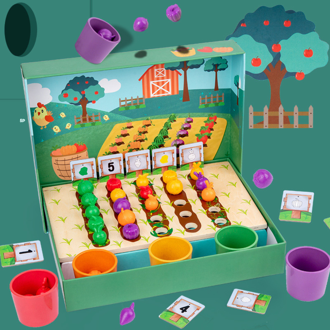 Montessori Färger &amp; Nummer Bondgård Lärande Spel