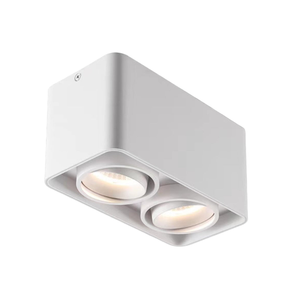 FlexiSquare - Dimbart LED Takrosettlampa med Justerbar Fyrkantig Lampfot