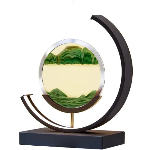 Djuphavs Sandlandskap: Belyst Sandkonst för Fridfull Heminredning