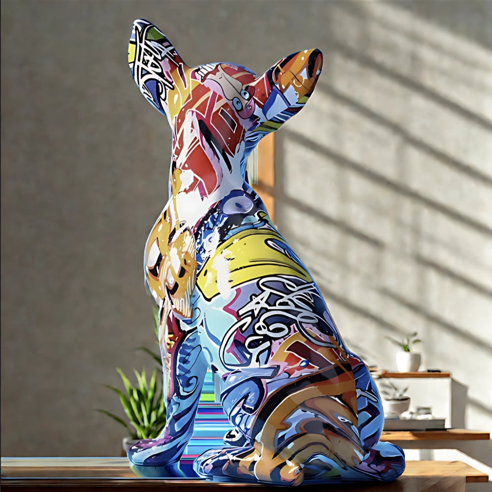 Street Art Chihuahua Skulptur