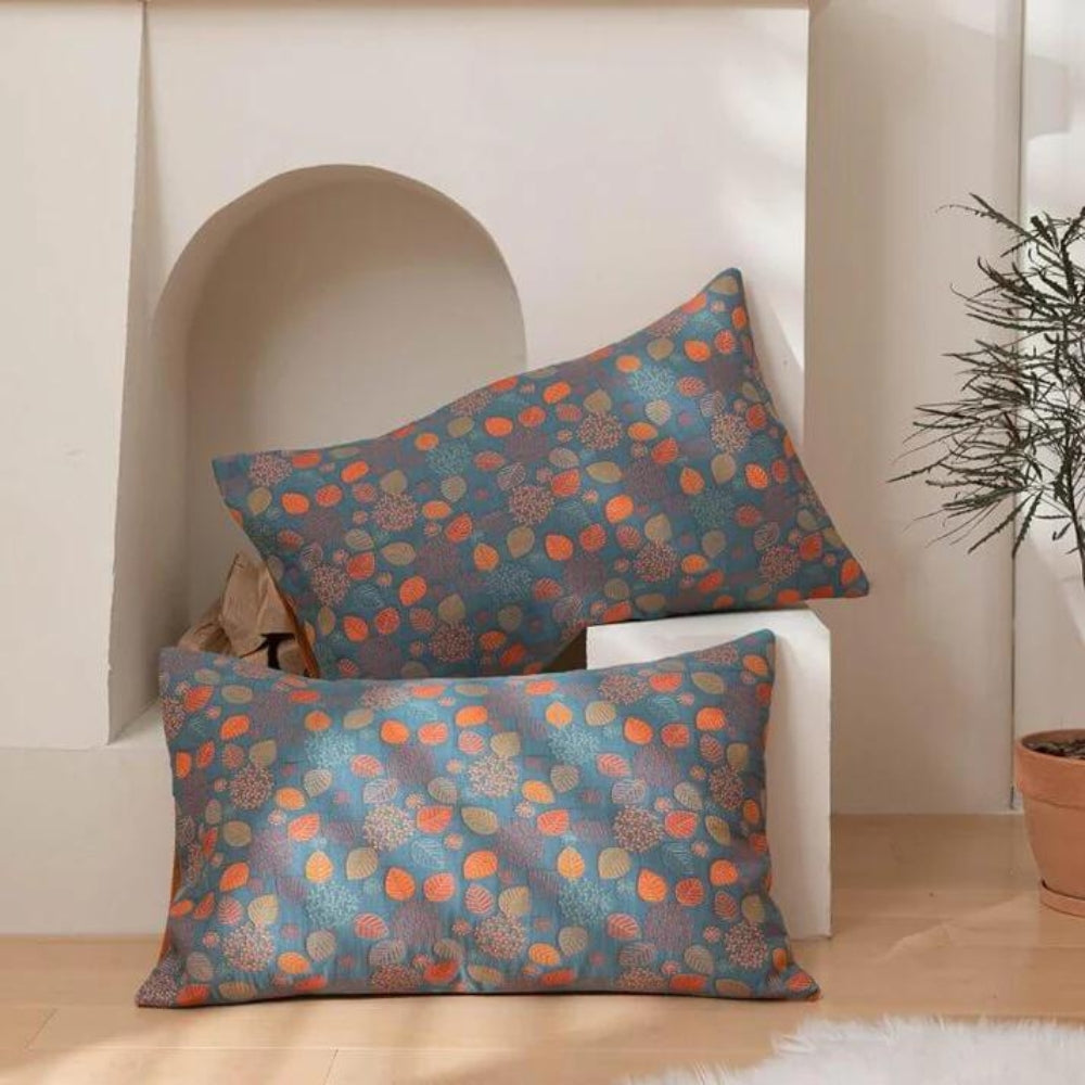 Rustik Blommig Bomullsfilt