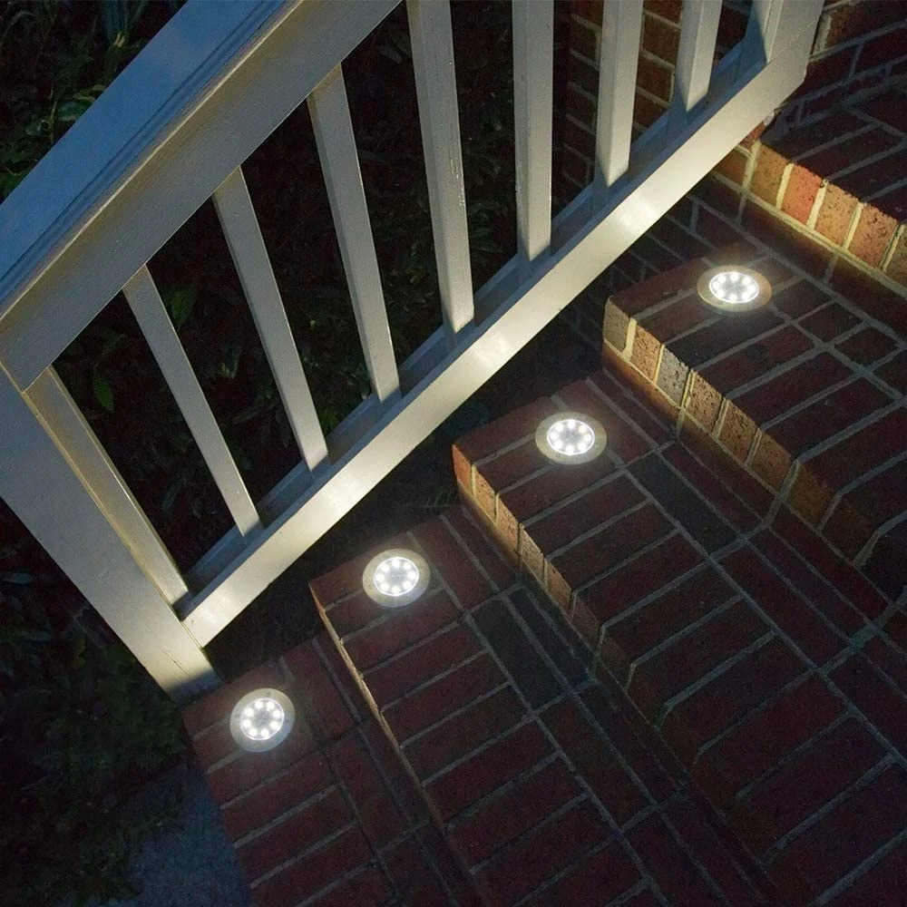 12 Led Solarbelysning För Mark Utomhus Vattentät