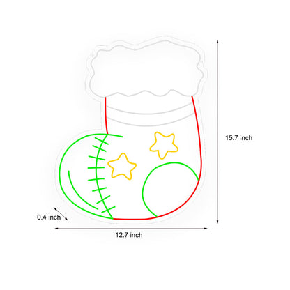 Kerststrumpa Dekoration LED Neonlampa