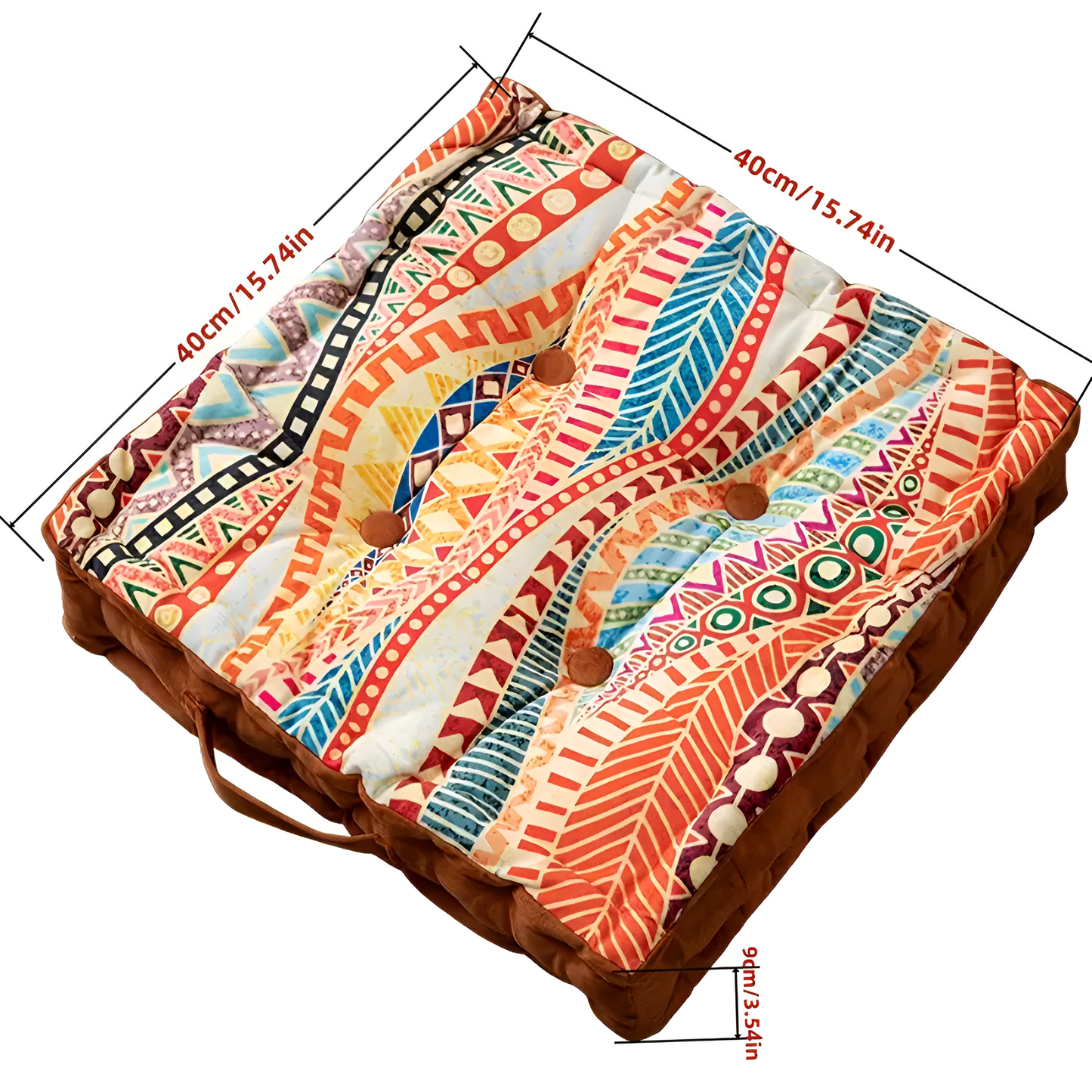 Vintage-inspirerad tuftad golvkudde