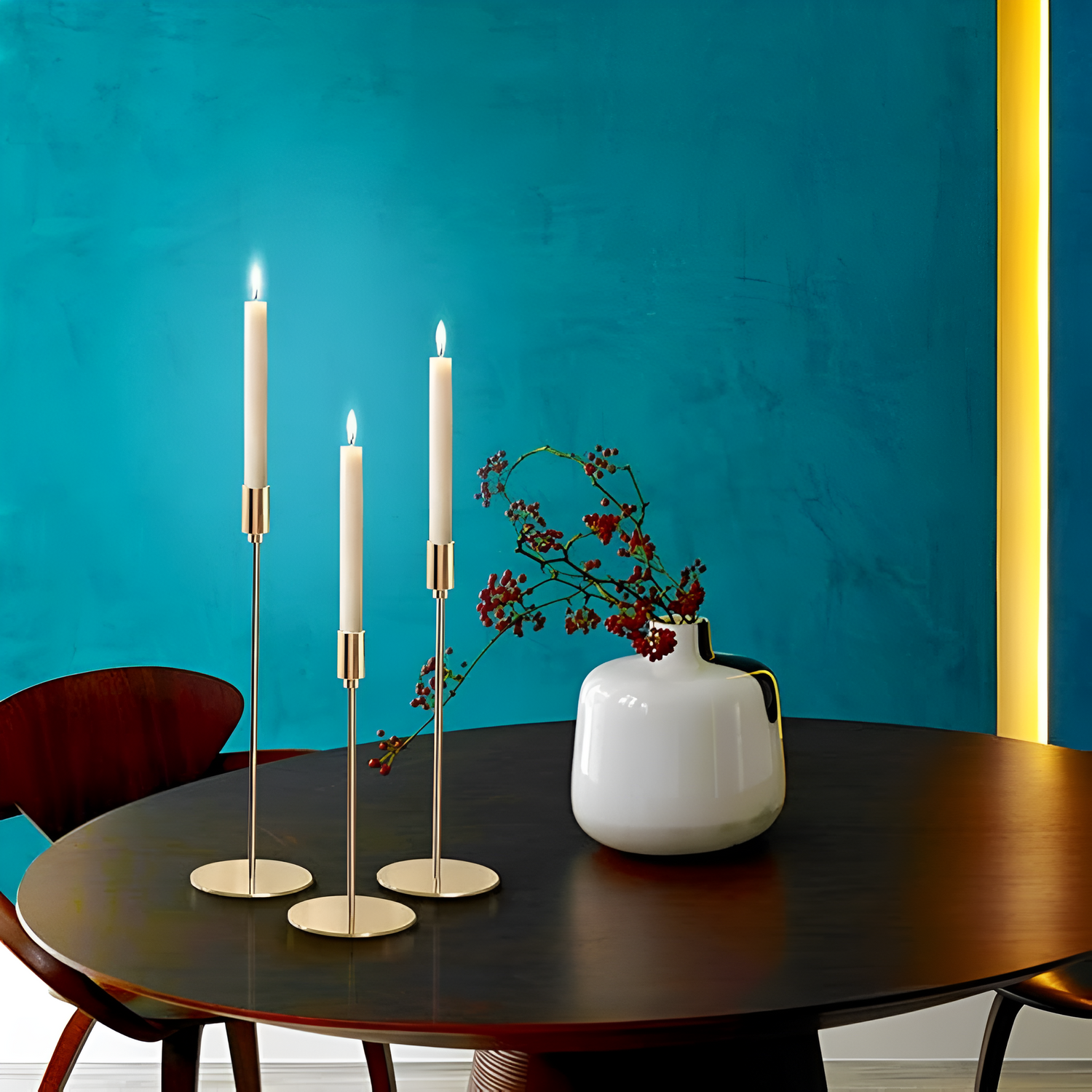 Snygga Metalliska Ljuslyktor | 3 St Set