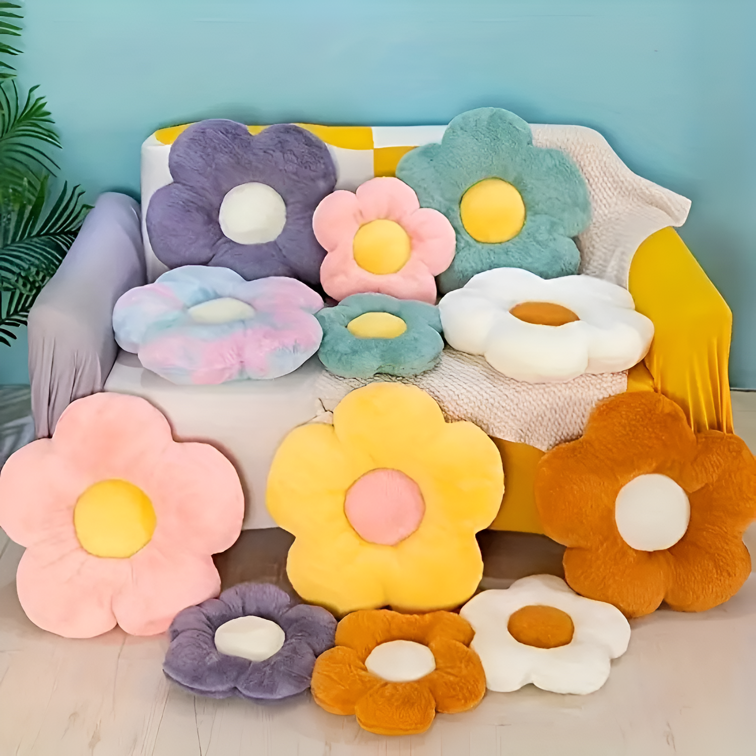 Plush Blomma Sittkudde