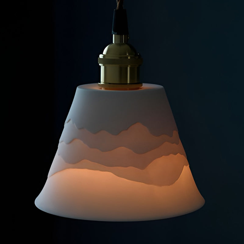 MountainGlow – Stilig keramisk pendel med LED och justerbar höjd