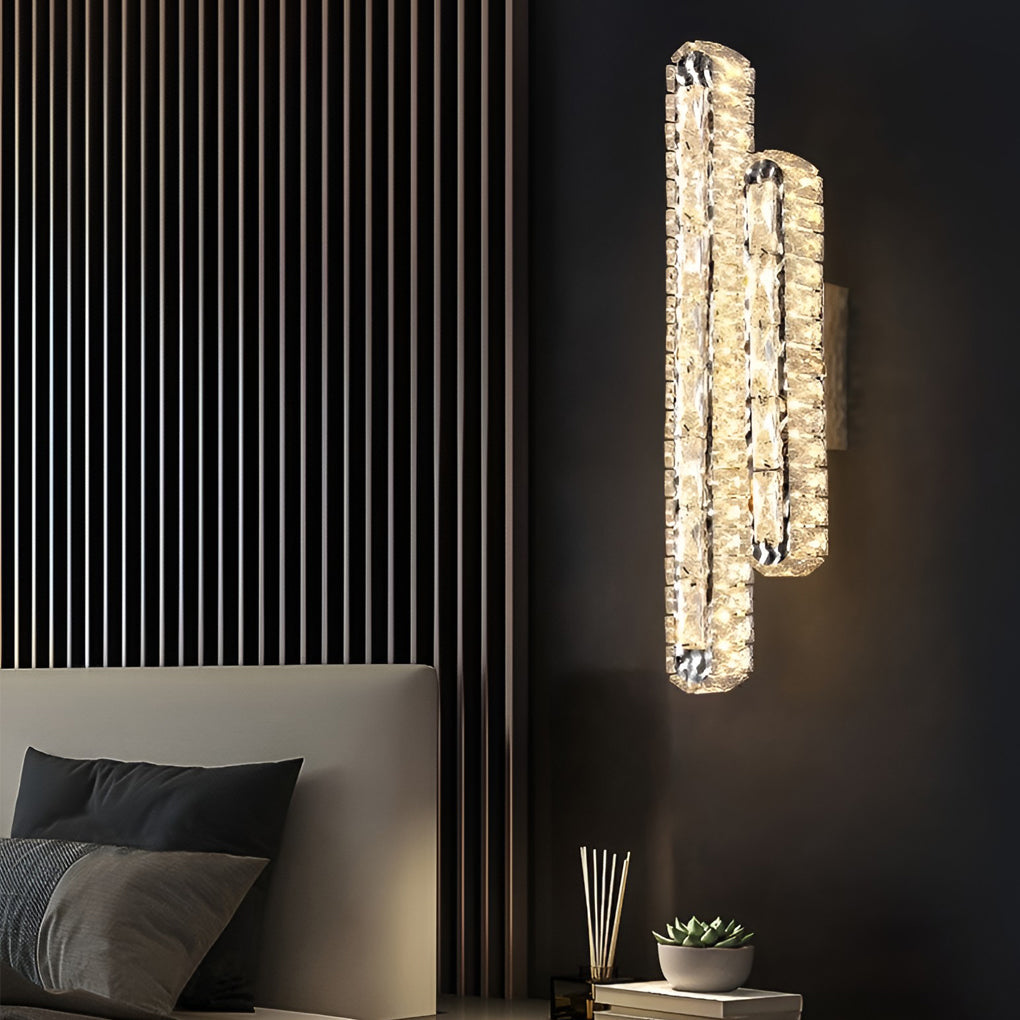 CrystalLux - Dubbel LED Kristall Vägglampa med Dimbar Funktion