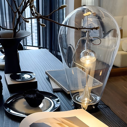 LumiGlow - Glastafellampa med touchdimming