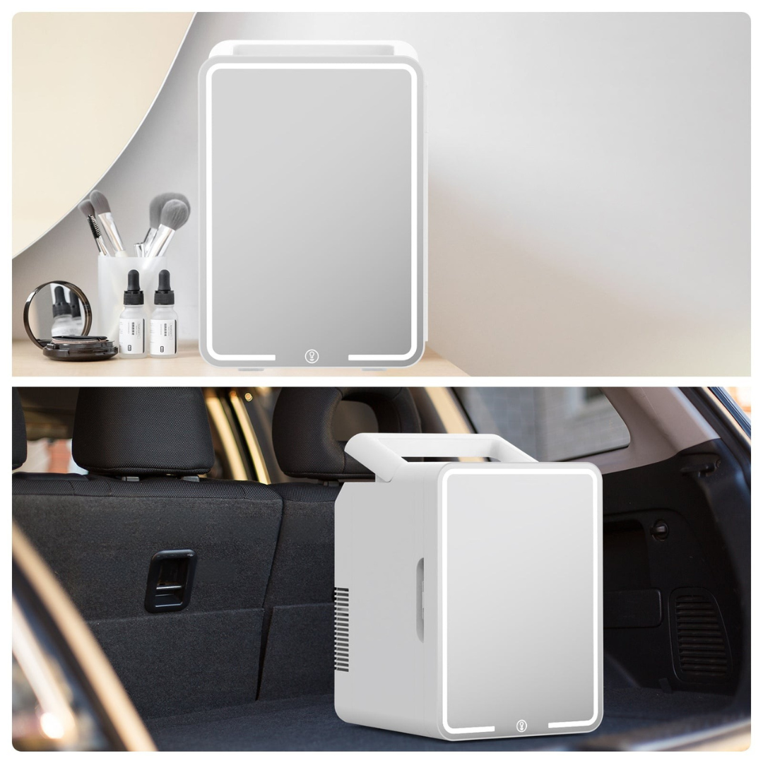 Mini Kylskåp Spegeldörr Portabel 12L Kylare