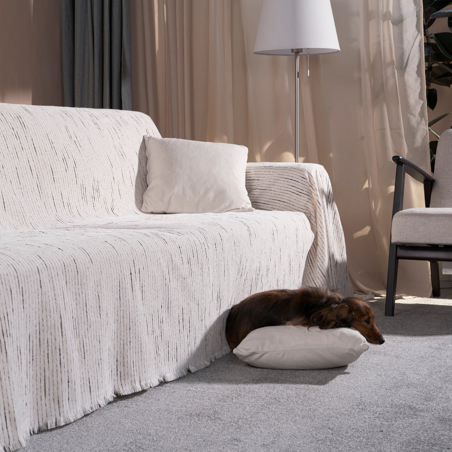Jacquard Chenille Sofföverdrag - Modernt, Stiligt &amp; Hållbart Soffskydd