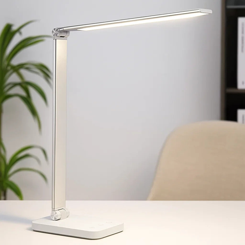 Skrivbordslampa med justerbar LED och USB-laddning