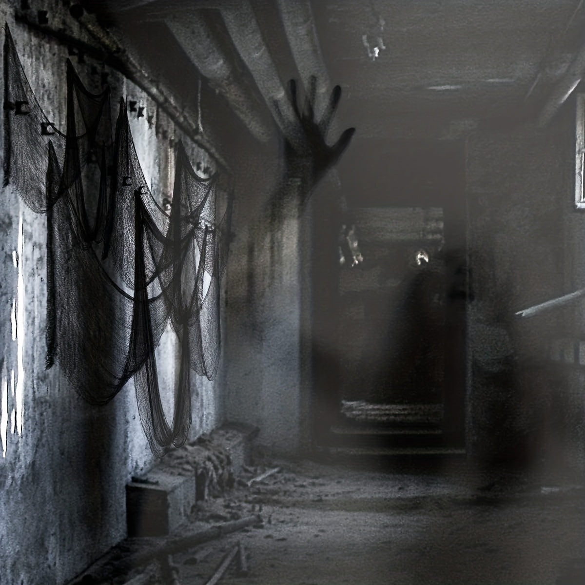 Halloween Tyg Svart Polyester Hängande Dekoration