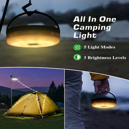 4 i 1 Camp Lights - Ljuslängder med 8 belysningslägen