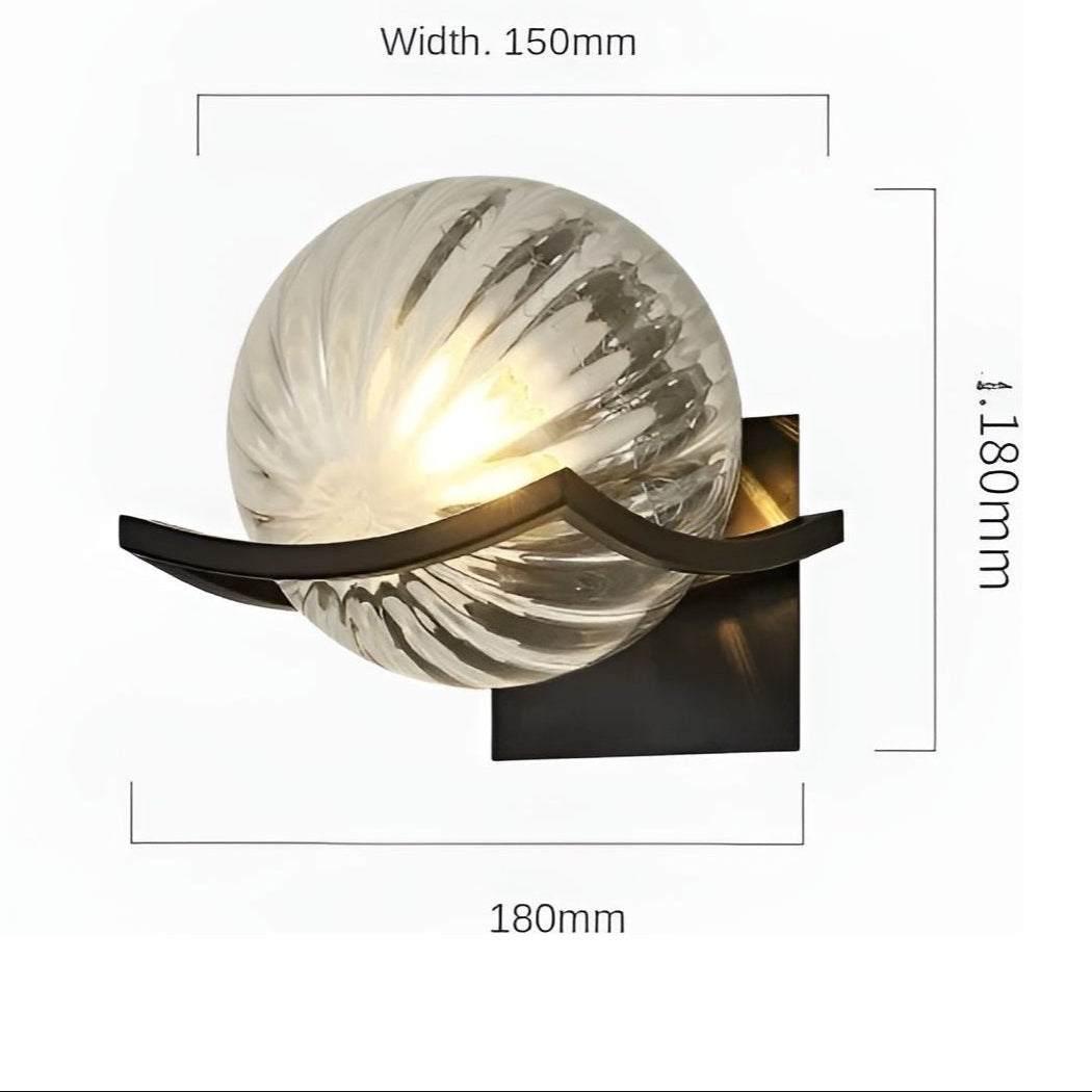 LED-vägglampa i glas – Modern, Dekorativ belysning