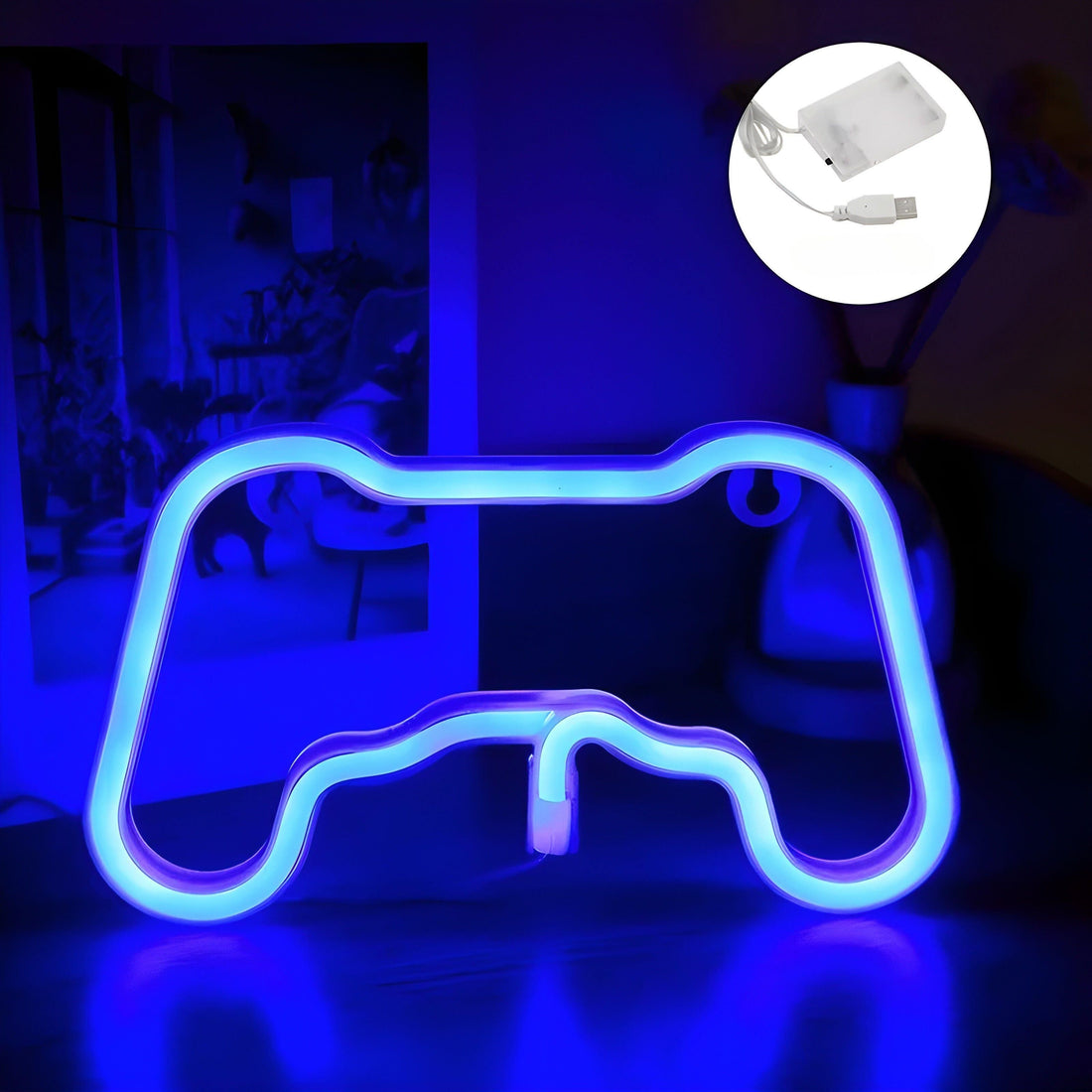 NeonGamer Lampa - Dekorativ USB-driven LED neon väggskylt