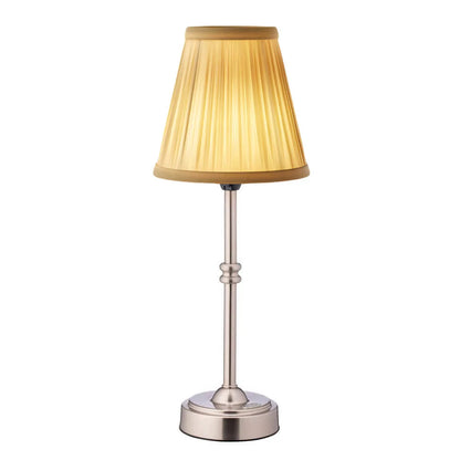 Trådlampa med retro tygskärm