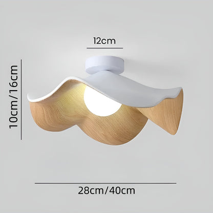 PetalBeam Light – Nordisk Lotusblad Trä Taklampa