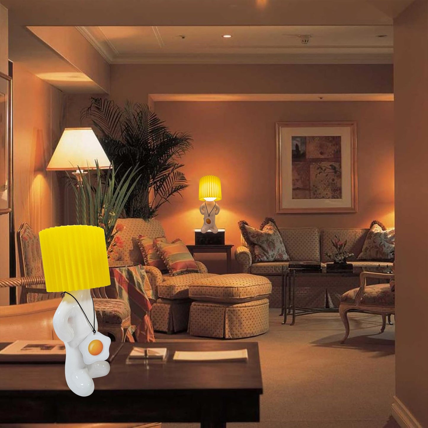 GlowCraft - Dimbar Akryl Bordslampa med LED-belysning och Tryckknappskontroll