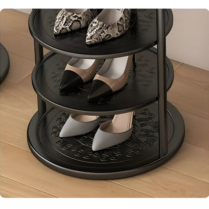 Skohållare med 4 nivåer – Utrymmesbesparande &amp; Stabil | Modern design för hall eller lägenhet