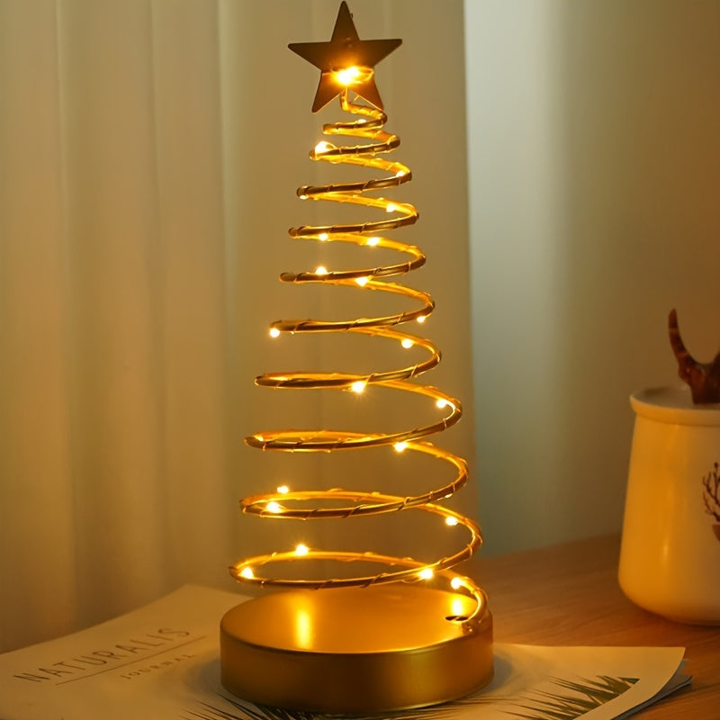 StarGlow - LED Sterboom Bordslampa, Batteridriven och Rostbeständig