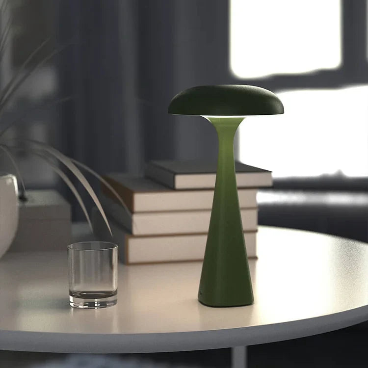 MushroomGlow - Elegant stilren LED bordslampa med belysning som kan anpassas