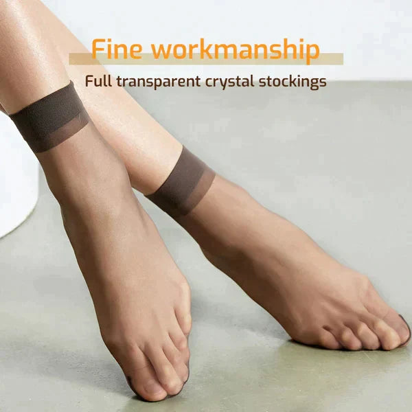 Carvallo | CrystalSocks - Osynliga, halkfria Crystal Silk strumpor