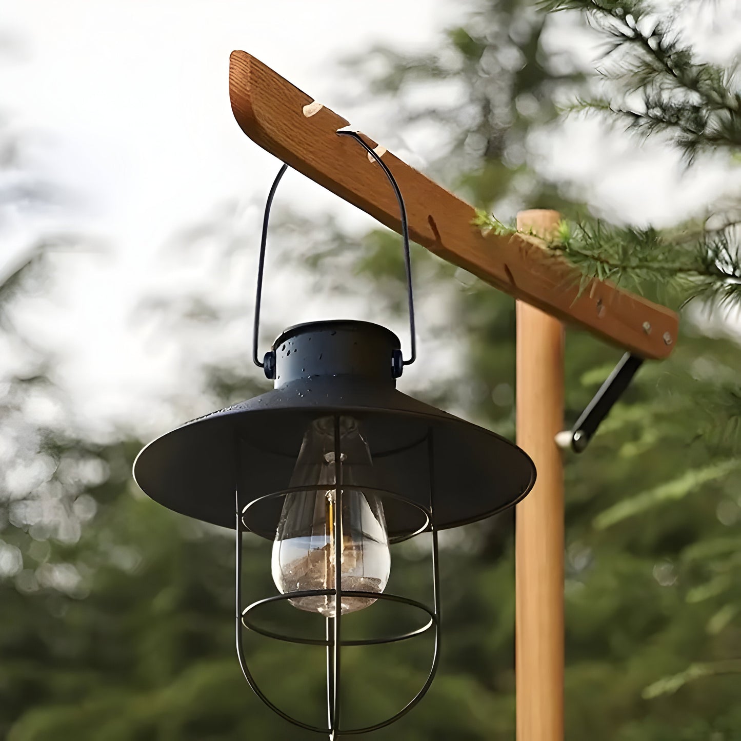 SolarGlow Duo - 2 st Solar Vintage Utomhuslyktor Svart Metall