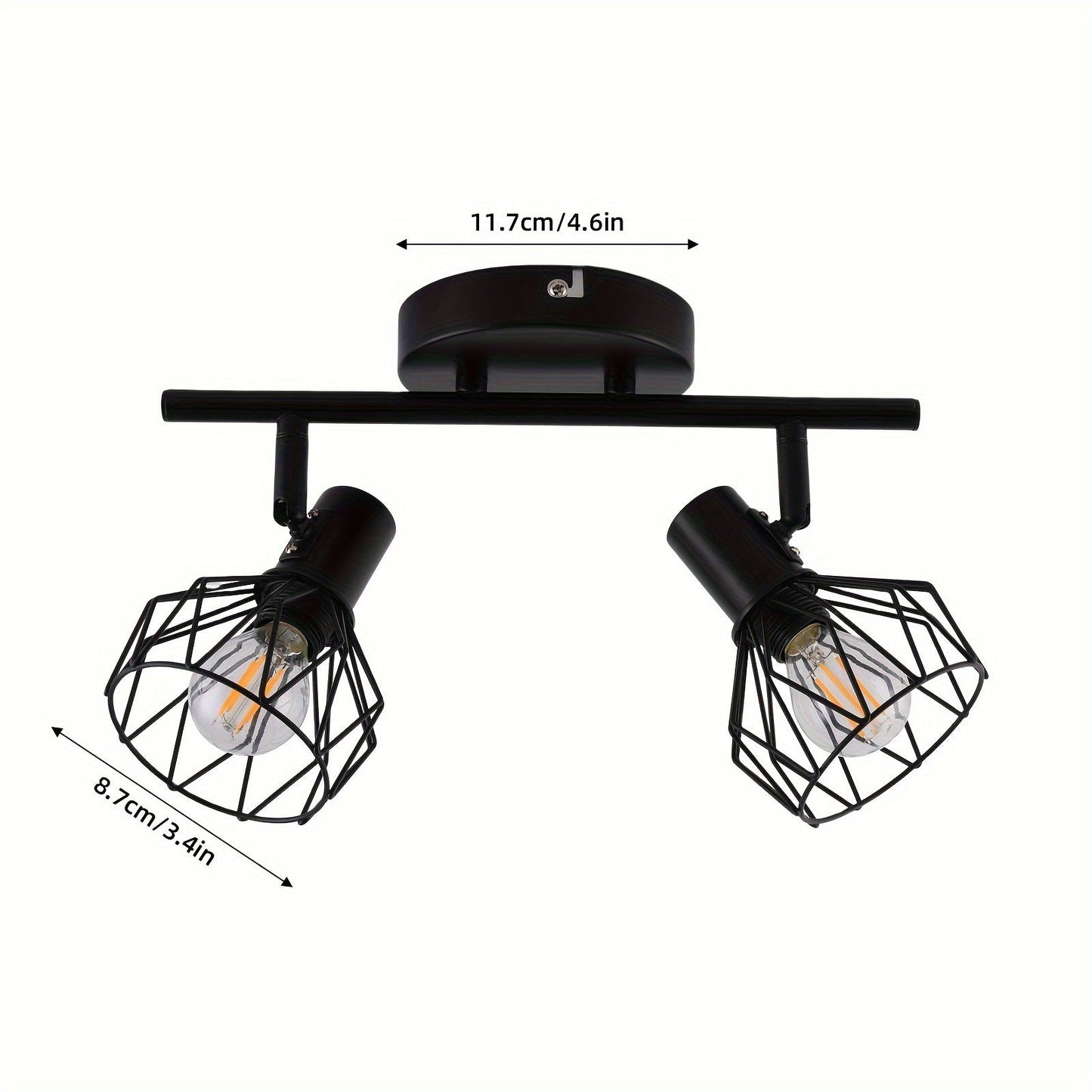 SpotFlex - Svängbar LED Takspot med 2 Bollar E14 Svart