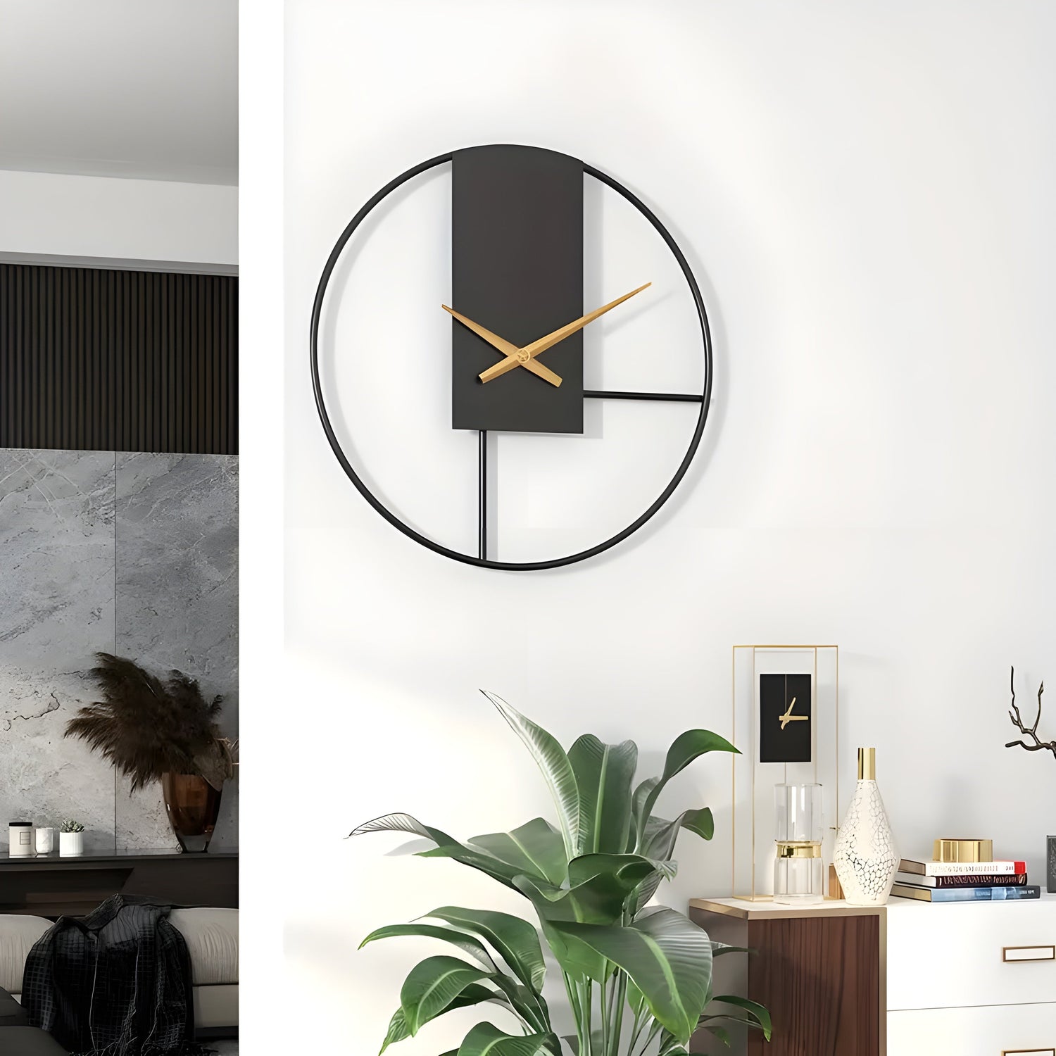 AurumQuiet Uhr - Minimalistische Lautlose Wanduhr