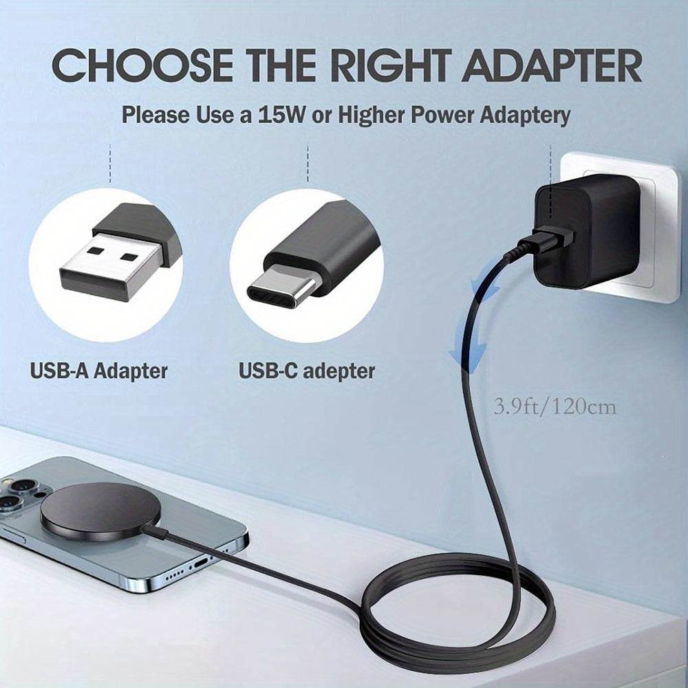Trådlös Magnetisk Telefonladdare med USB-kabel
