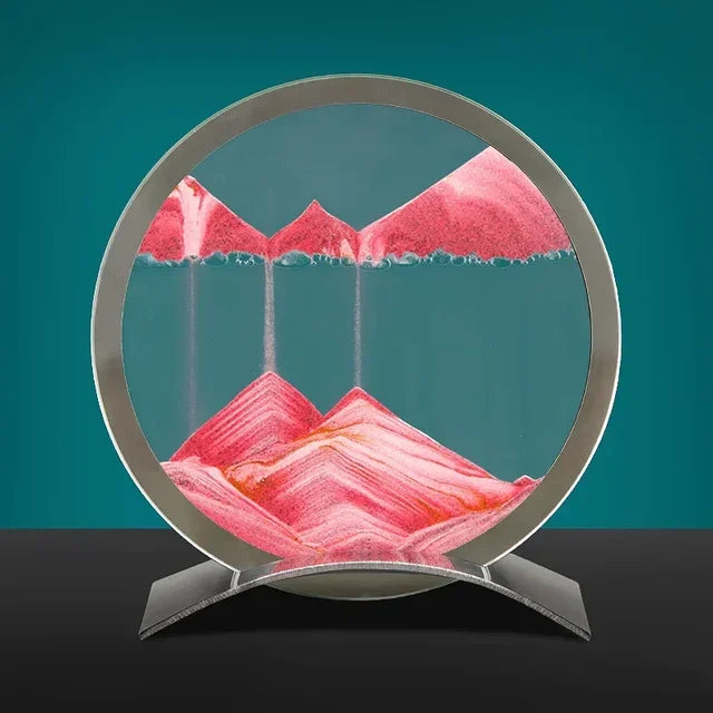 SandFlow - LED Sandkonst Bordslampa med Rörliga Sandpatroner för Avkoppling