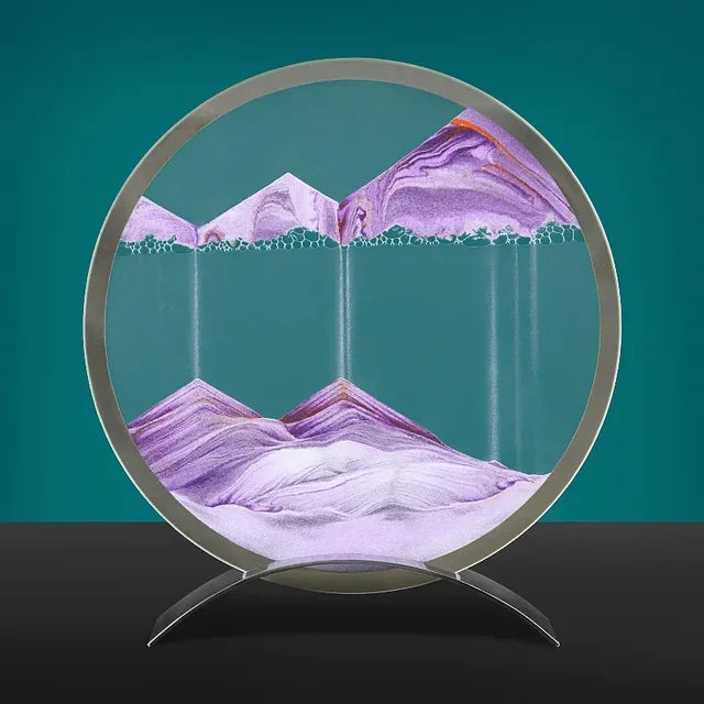 SandFlow - LED Sandkonst Bordslampa med Rörliga Sandpatroner för Avkoppling