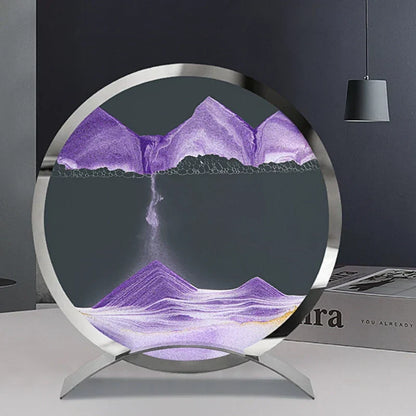 SandFlow - LED Sandkonst Bordslampa med Rörliga Sandpatroner för Avkoppling