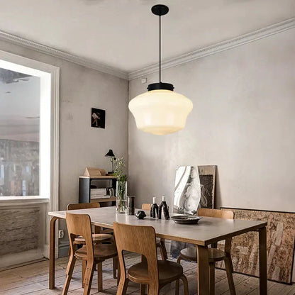 Lunara | Geometrisk mjölkglas pendellampa i vitt