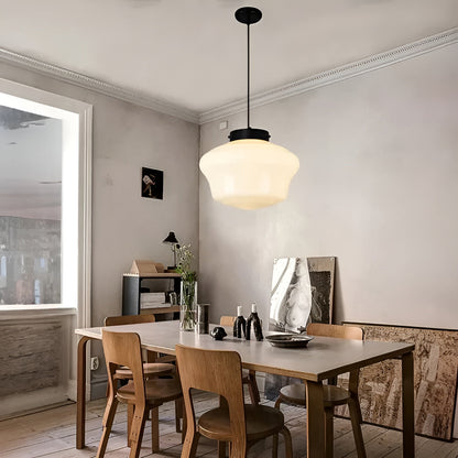 Hängelampa i opalglas – Vintage design med geometrisk glas