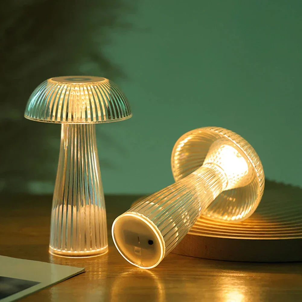 LumiShroom – Trådlös LED Svamp Nattlampa, Dekorativ Bordslampa