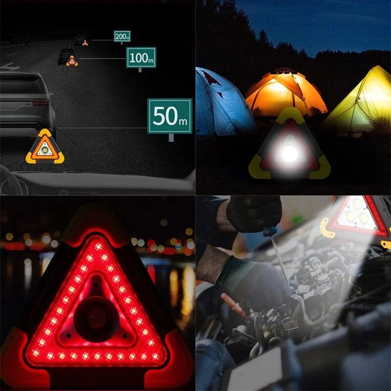 LED Nödbelysning Triangel Solsäkerhetslampa