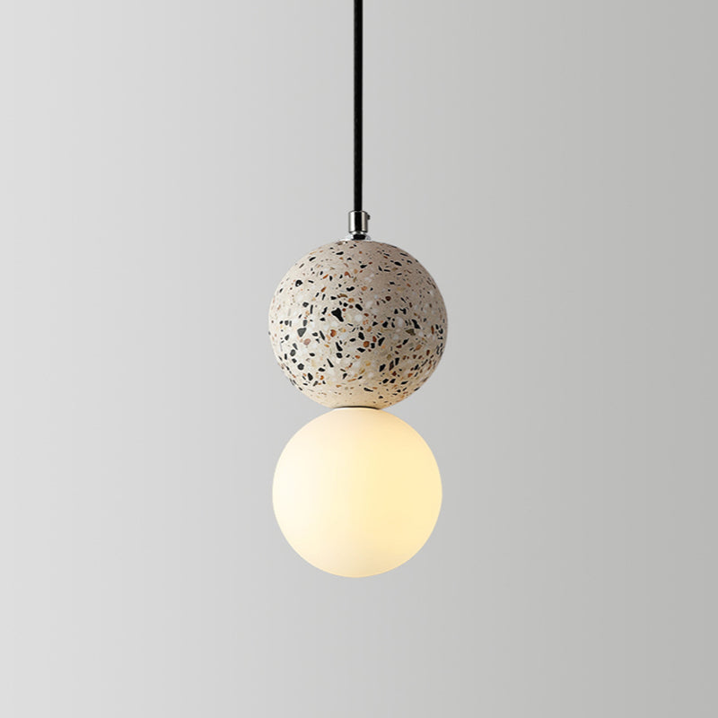 LumoSphere - Modern LED Hänglampa Svart Vit Glas
