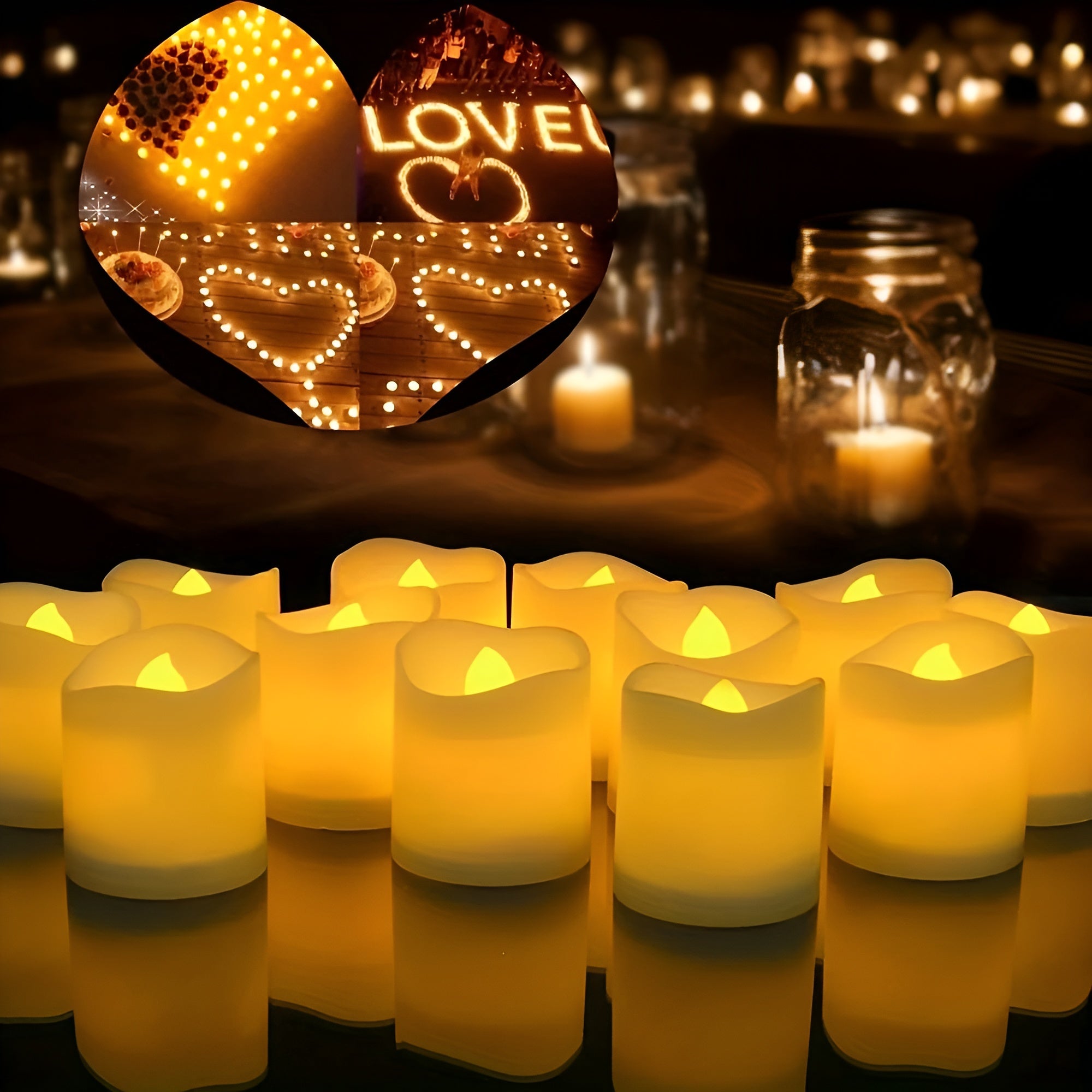 TwinkleLite Ljus - Flamsfria Flimrande Elektriska LED-Ljus