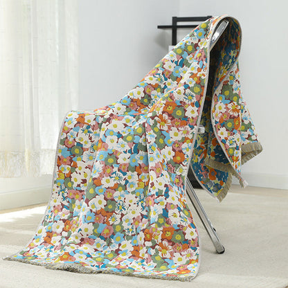 Målning Stil Blomma Vändbar Bomull Handduk 80cm x 160cm