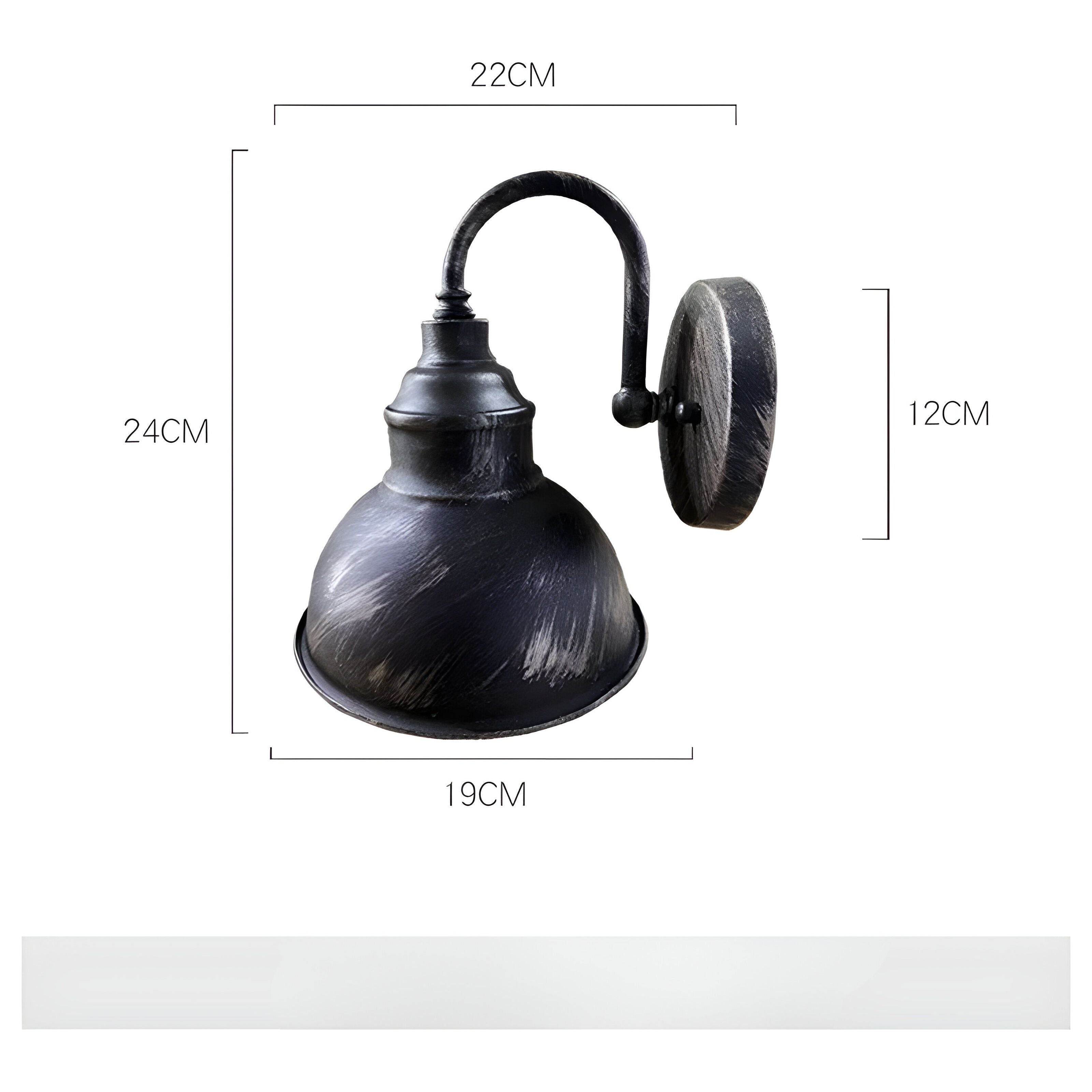 IronLuxe Light - Retro Vattentät Trädgård Veranda Järn Vägglampa